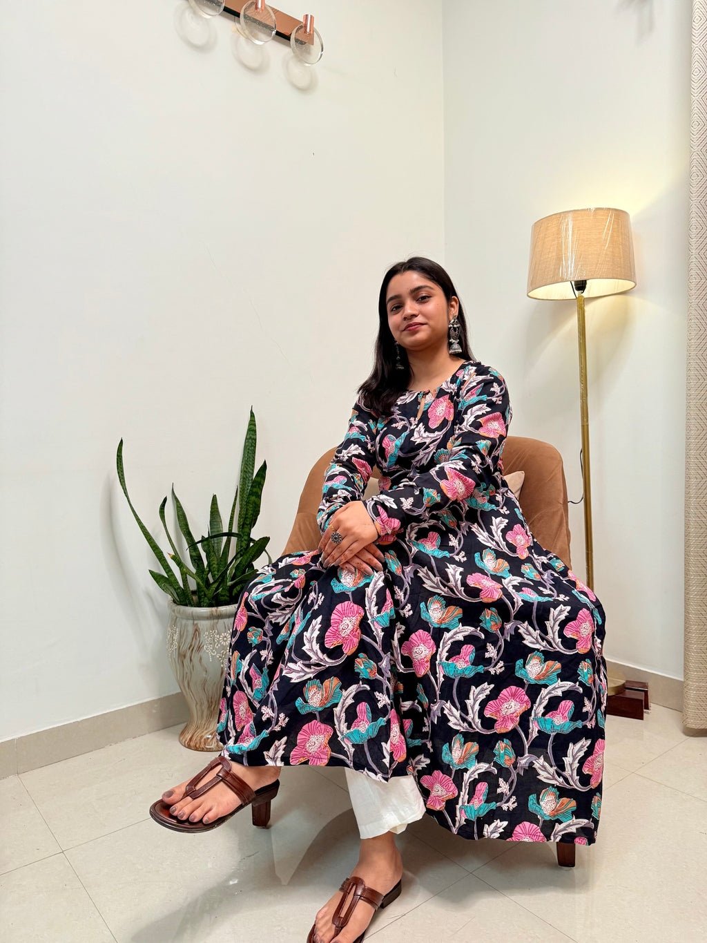 Rangrez Handblock Print Cotton Kameez