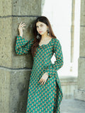Samira Green Printed Cotton Kurta Pant Set