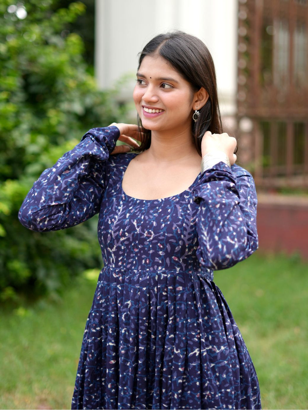 The Midnight Meadow Blue Kameez