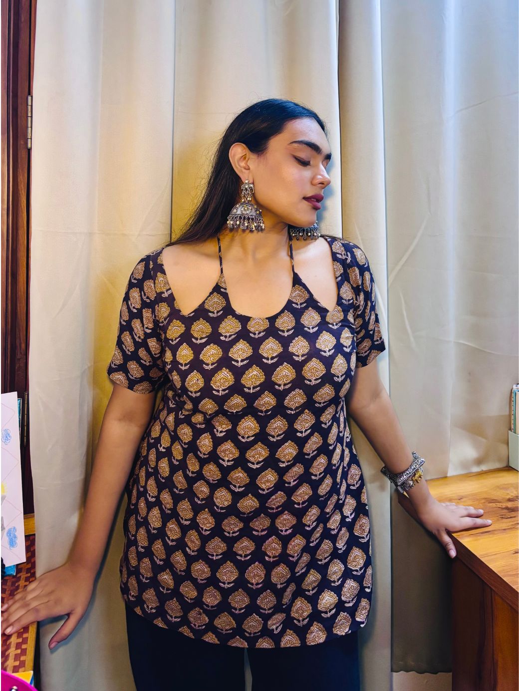 Nira Ethnic Halter Kurti