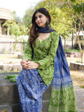 Suhani Green Blue Cotton Farshi Salwar Suit Set