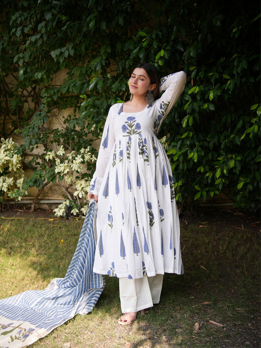 Shwetika Three Piece Anarkali Set