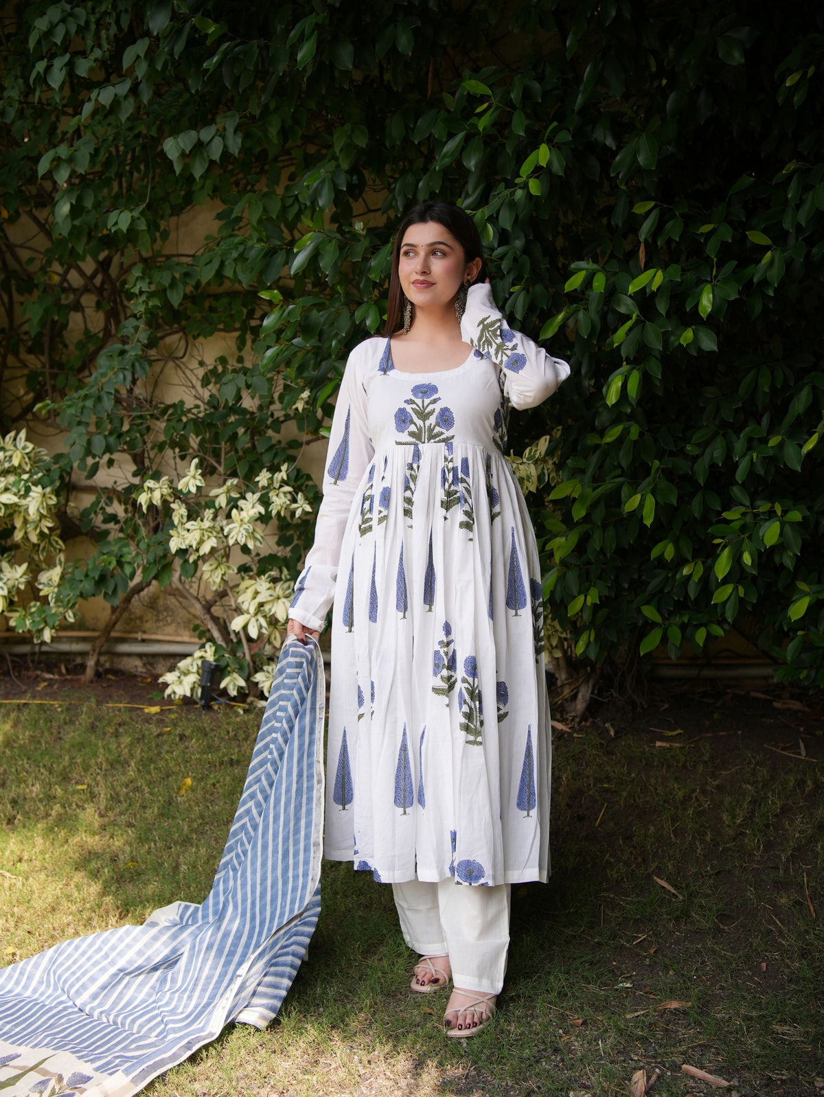 Shwetika Three Piece Anarkali Set