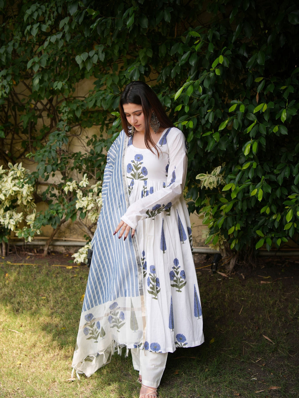 Shwetika Three Piece Anarkali Set