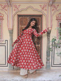 Rooh Naaz Kameez – Maroon Cotton Kurta