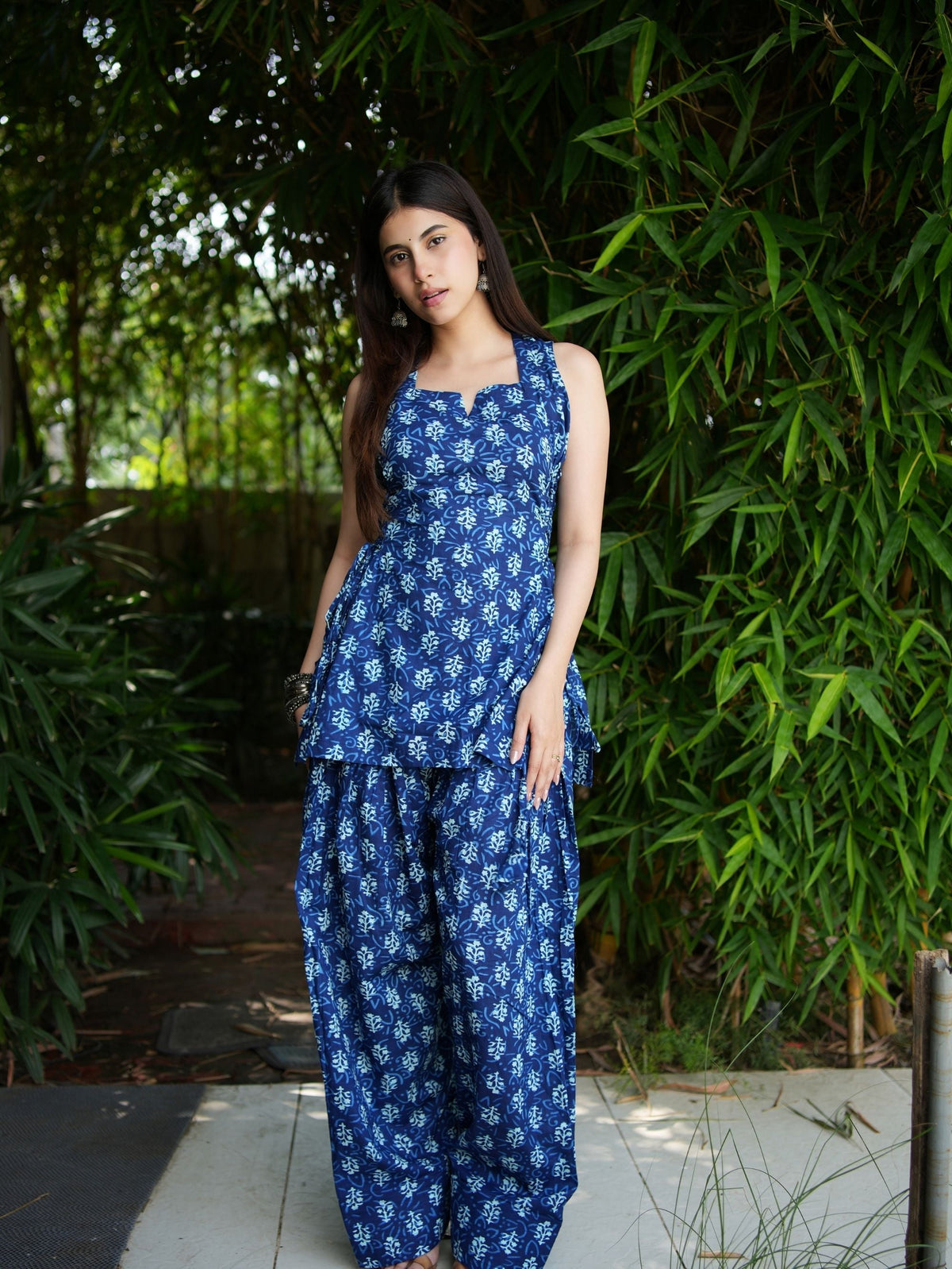 Ira Indigo Two Piece Farshi Set