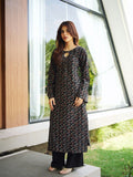 Chandani Long Kurti for Women - Black Bagru Handblock Cotton Long Kurti
