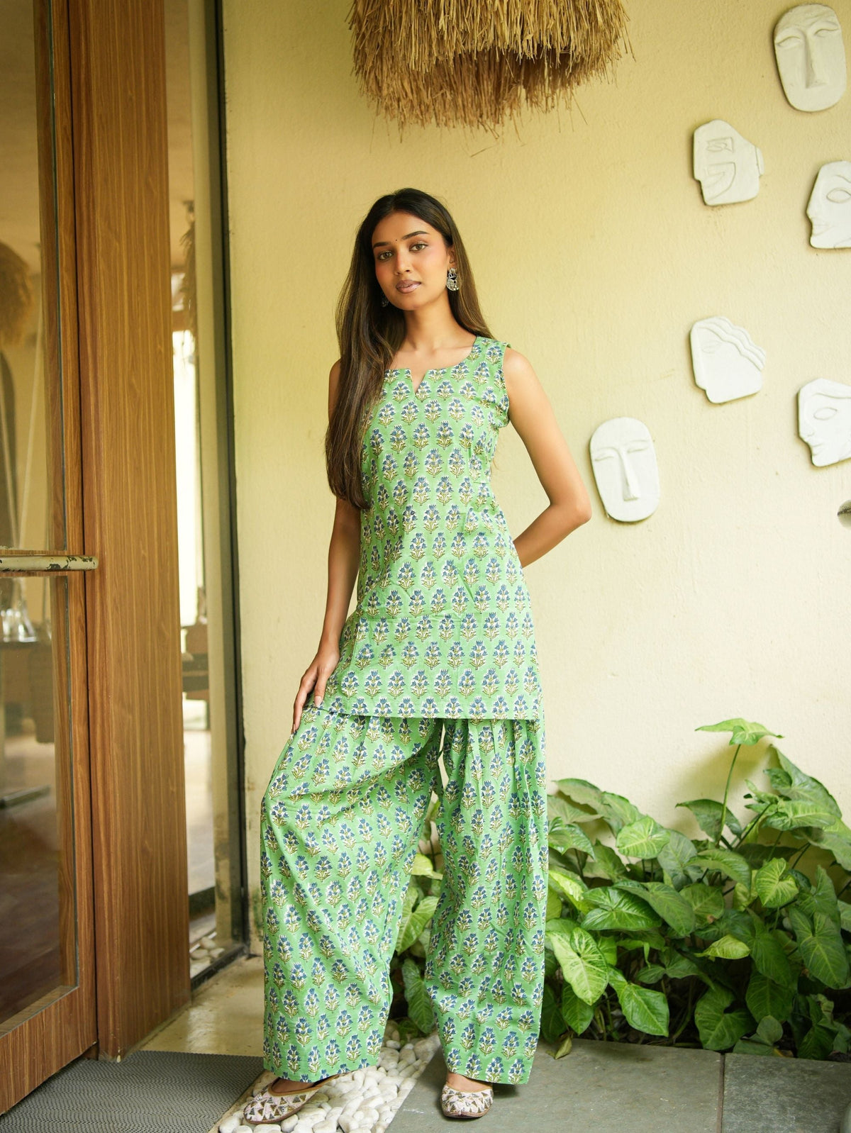 Anam Green Two Piece Farshi Set