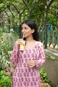 Savera Closed Back Pink Short Kurti
