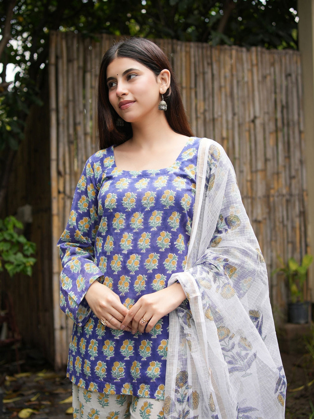 Avika Blue & White 3 Piece Y2K Set