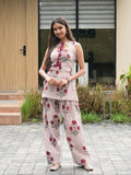 Shehnaz Red Striped Two Piece Farshi Set