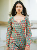 Fida Green Handblock Cotton Kurta Pant Set