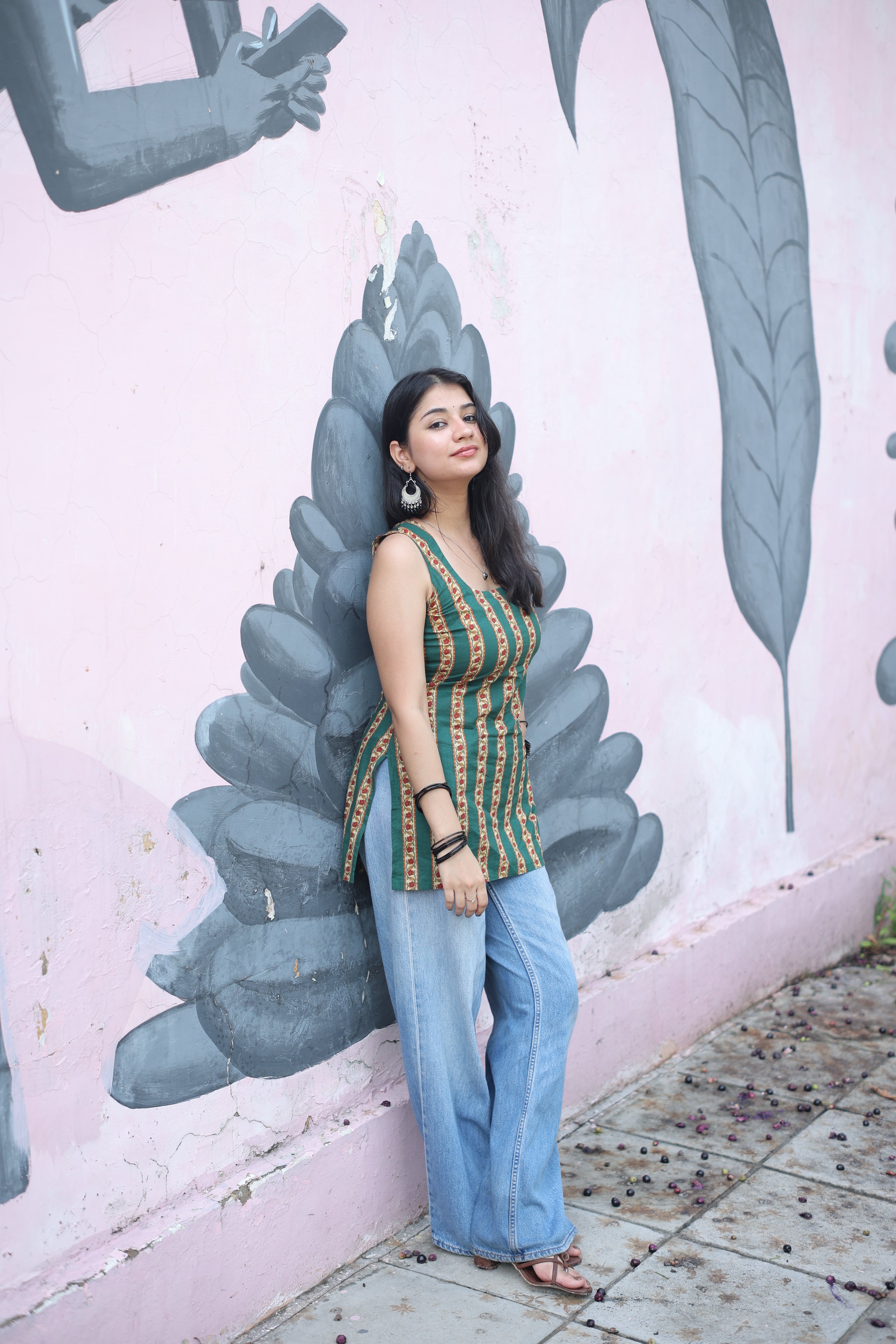 Green Gulabo Short Kurti
