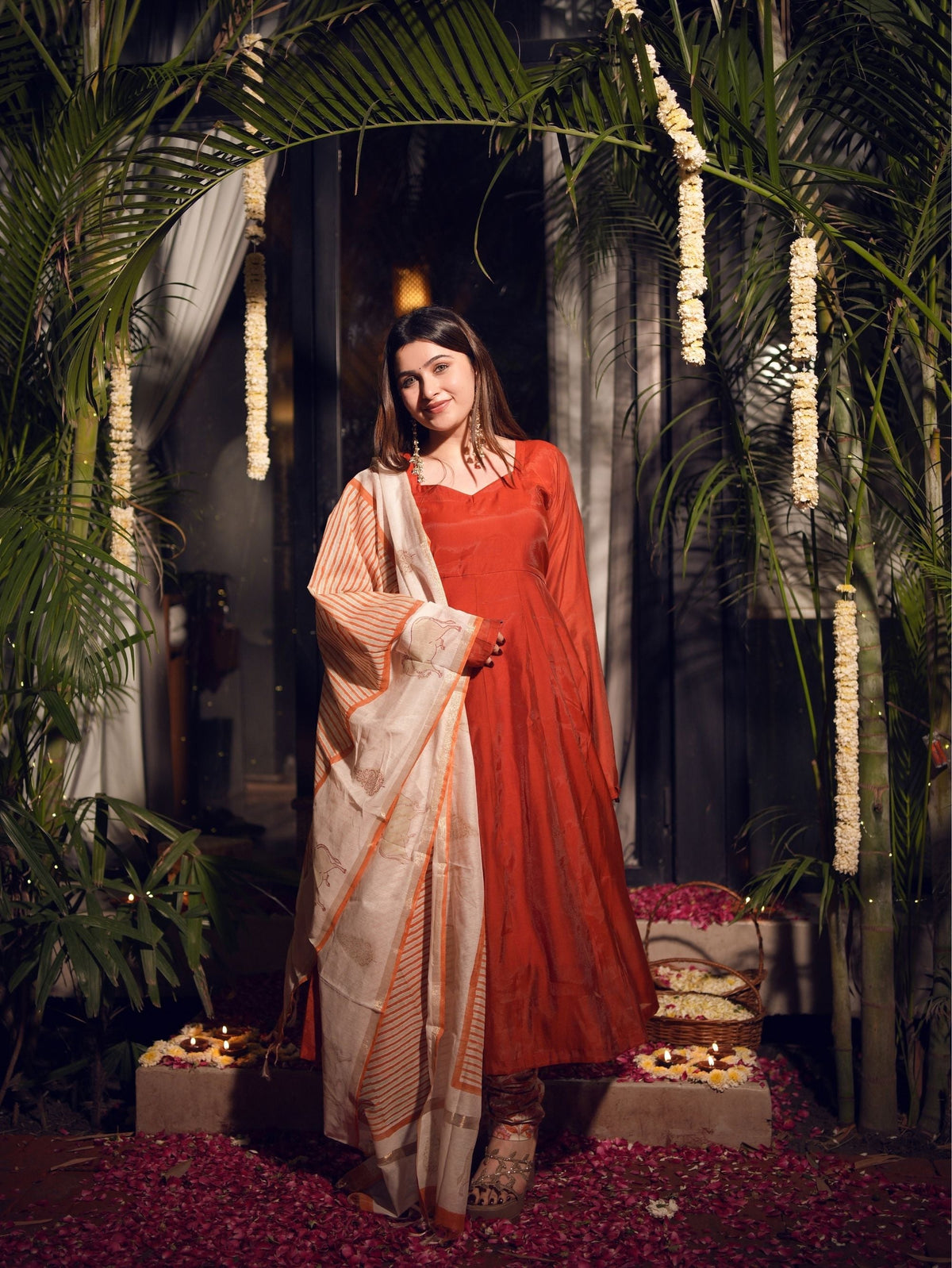 Dastoor Heritage Inspired Three Piece Anarkali Set