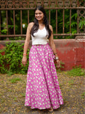 Fuchsia Blossom Wrap Skirt