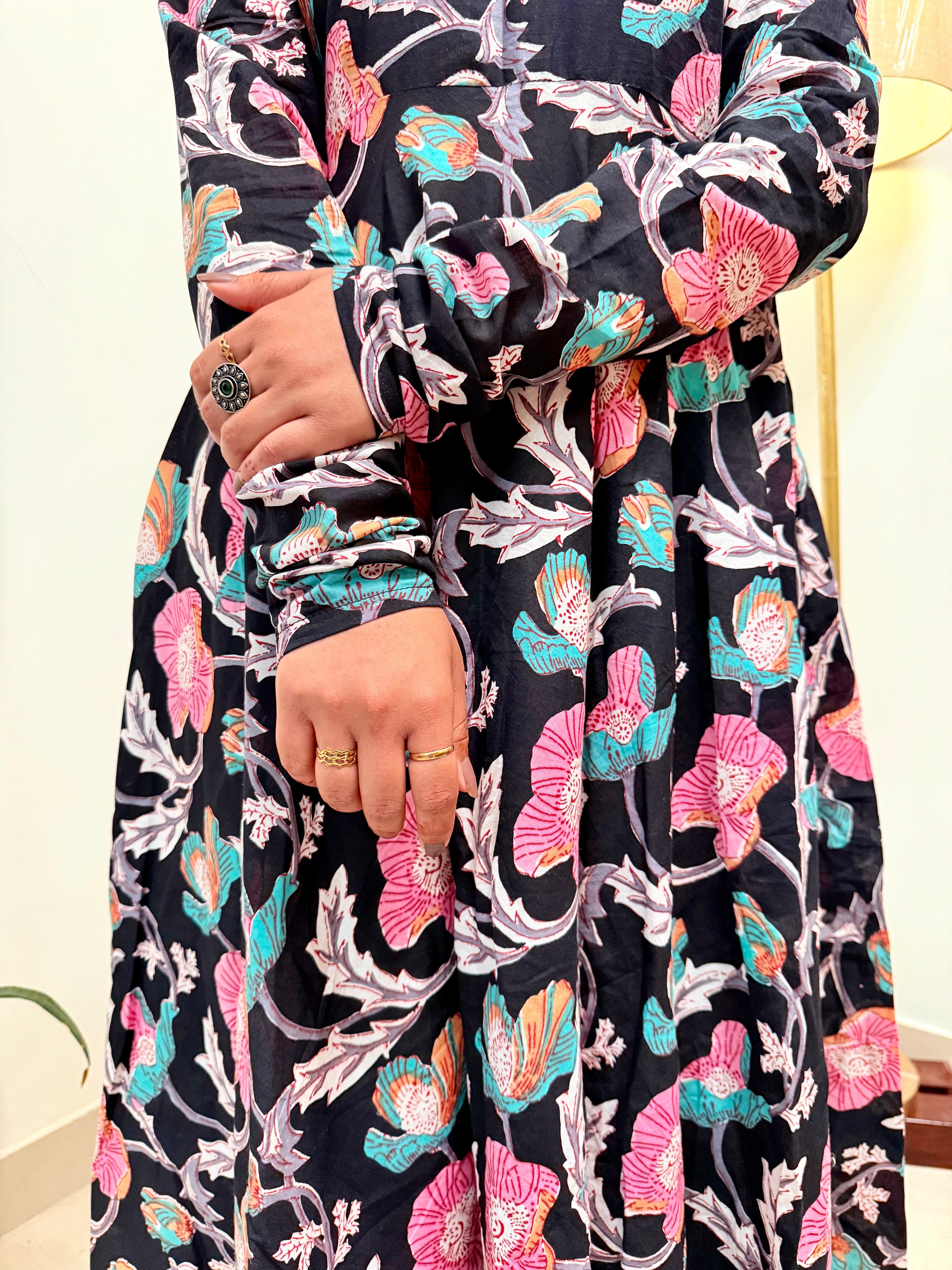 Rangrez Handblock Print Cotton Kameez