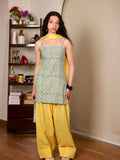Shakira Cotton Suit Set with Farshi Salwar & Cotton Dupatta