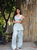 Geet Pastel Handblock Cotton Farshi Set for Women