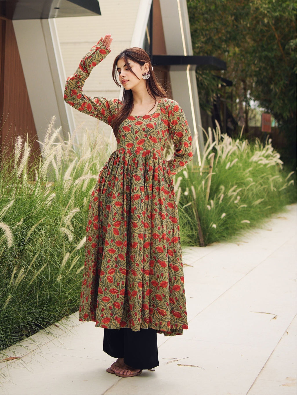 Mohini Handblock Cotton Kameez for Women