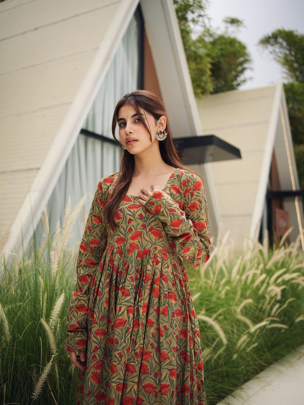 Mohini Handblock Cotton Kameez for Women