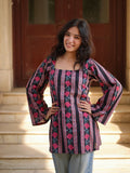 Diya Floral Square Neck Short Kurti