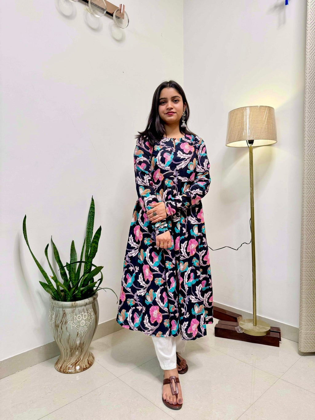 Rangrez Handblock Print Cotton Kameez