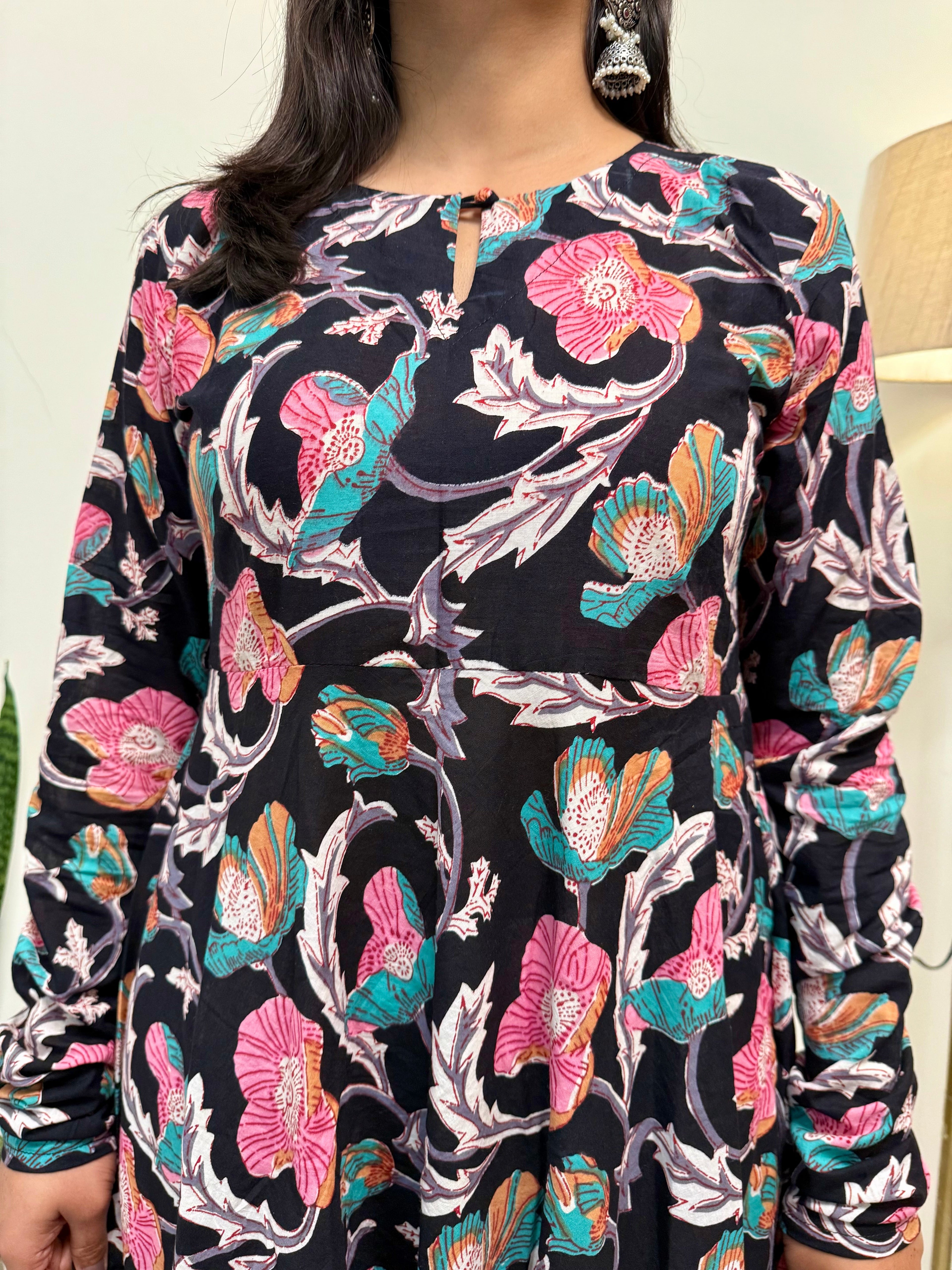 Rangrez Handblock Print Cotton Kameez
