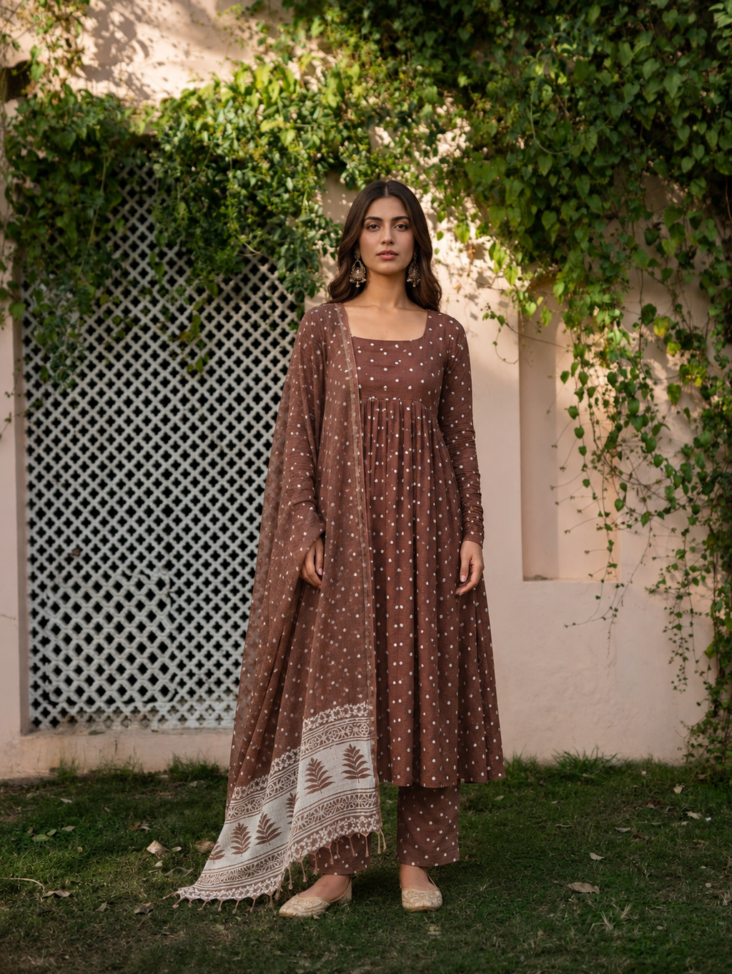 Zameer Cotton Anarkali Set