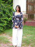 Palm Tree Print Cotton Kurti with (Farshi Salwar)